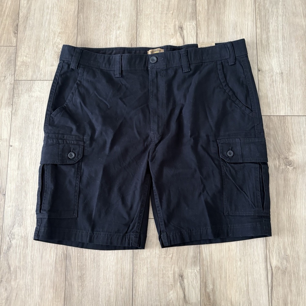 NWT The Foundry‎ Men's Cargo Shorts Comfort Stretch Casual Size 46 Black C1030